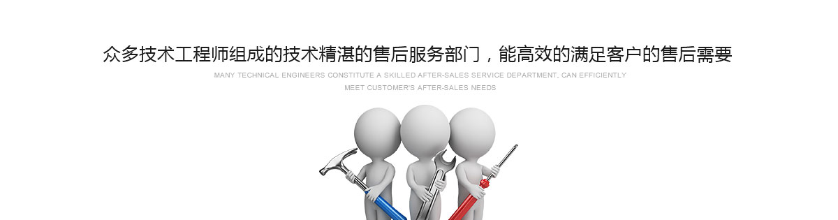 眾多技術(shù)工程師組成的技術(shù)精湛的售后服務(wù)部門(mén),能高效的滿(mǎn)足客戶(hù)的售后需要